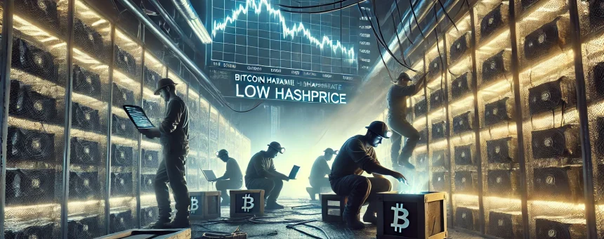 Bitcoin Mining Hashrate Declines Amidst Low Hashprice