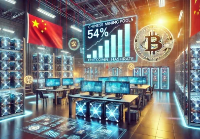 Chinese Mining Pools Dominate 54% of Bitcoin Hashrate Despite Ban