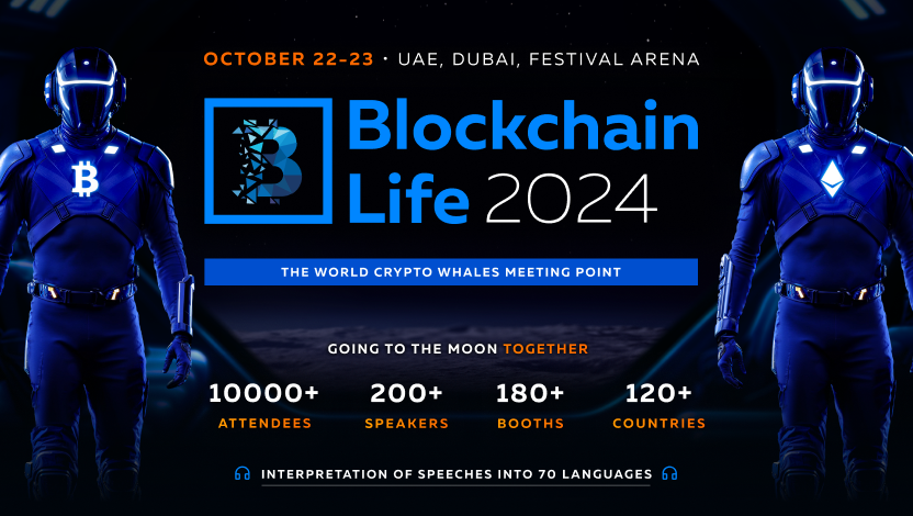 Blockchain Life 2024 in Dubai unveils 1st speakers, featuring industry leaders from Tether, Ledger, TON, Animoca Brands and more