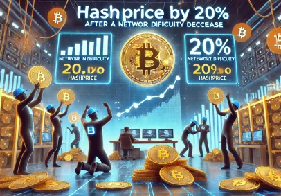 Bitcoin Hashprice Recovers by 20% After Network Difficulty Decrease