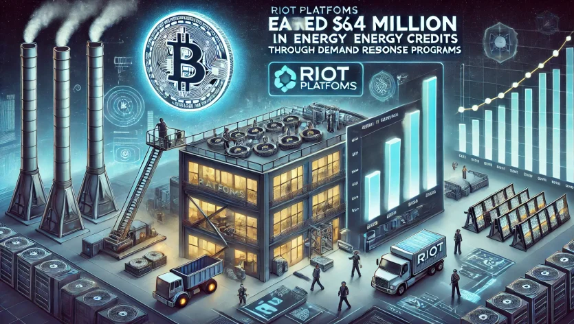 Riot Platforms Earns $6.4 Million in Power Credits Through Demand Response Programs