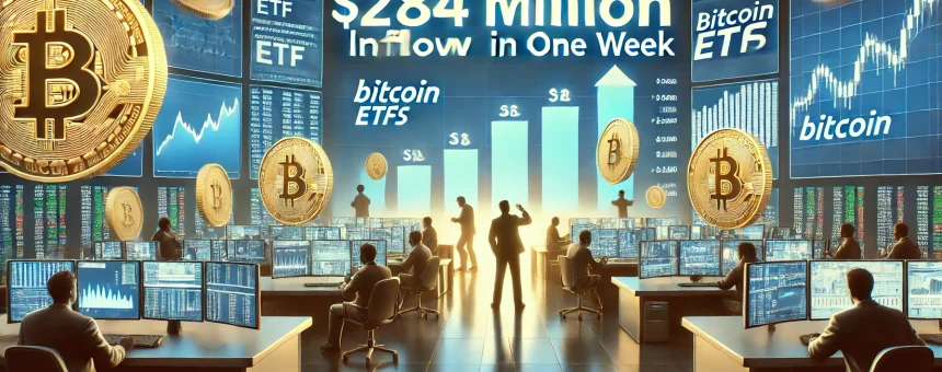 Bitcoin ETFs See $284 Million Inflow in a Week