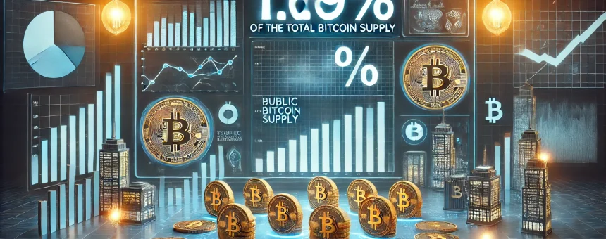 Public companies hold 1.69% of total bitcoin supply