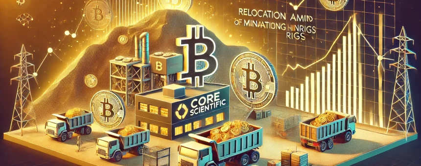 Core Scientific’s Hash Rate Drops Amid Mining Rig Relocation